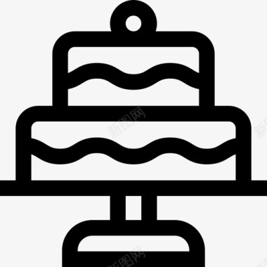 蛋糕咖啡店直系图标图标