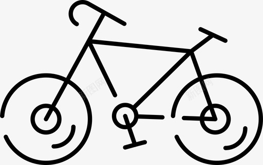 自行车健身运动图标图标