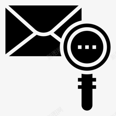 搜索收件箱信件图标图标