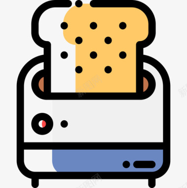 烤面包机25号咖啡厅颜色省略图标图标