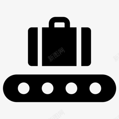 行李提取机场旅行图标图标