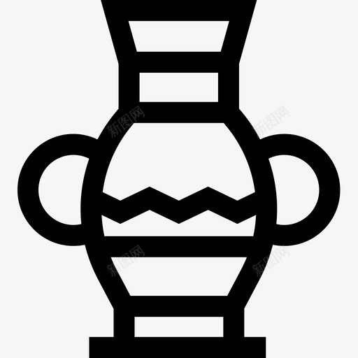 花瓶埃及15直纹图标svg_新图网 https://ixintu.com 埃及 直纹 花瓶