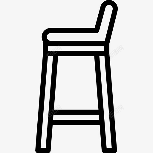 吧台凳家具110直线型图标svg_新图网 https://ixintu.com 吧台 家具 直线 线型