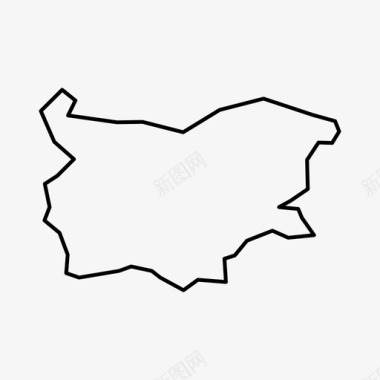 保加利亚地图欧洲地理图标图标