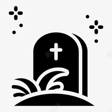 坟墓死亡复活节图标图标
