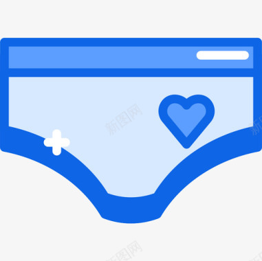 短裤时尚5蓝色图标图标