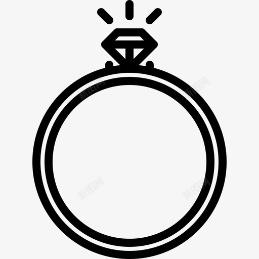 戒指珠宝14直线型图标svg_新图网 https://ixintu.com 戒指 珠宝 直线 线型
