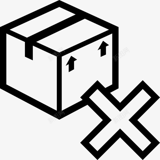 删除包裹箱子送货图标svg_新图网 https://ixintu.com 不可用 删除包裹 箱子 送货