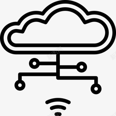 云与互联网通信技术图标图标