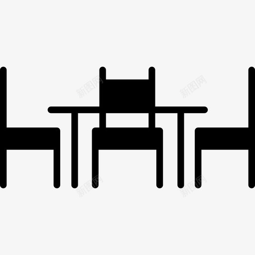桌椅餐厅房间图标svg_新图网 https://ixintu.com 套装 家具雕刻 房间 桌椅 餐厅