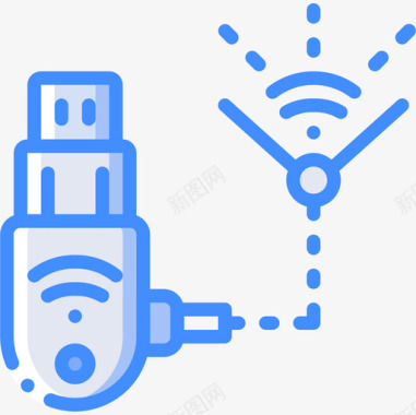 Wifi网络安全17蓝色图标图标