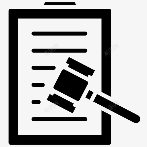 判决锤子法官图标svg_新图网 https://ixintu.com 判决 法官 法律 法律和正义 锤子