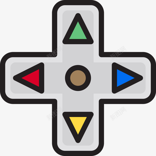 控制器游戏控制器3线性颜色图标svg_新图网 https://ixintu.com 控制器 游戏控制器3 线性颜色
