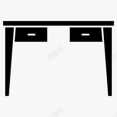 桌子家具家具字形图标图标
