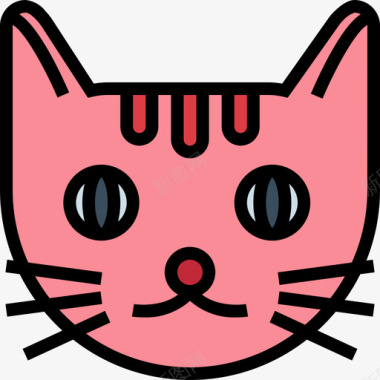 猫24科线形颜色图标图标