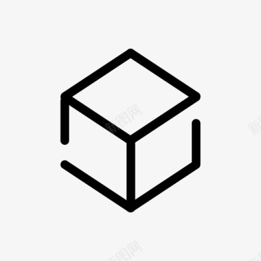 立方体盒盒图标纸板箱图标