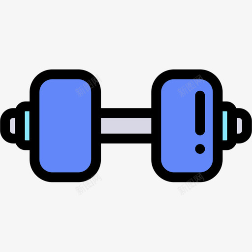 哑铃活跃的生活方式16线性颜色图标svg_新图网 https://ixintu.com 哑铃 活跃的生活方式16 线性颜色