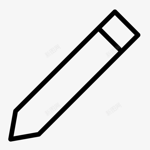 编辑笔铅笔图标svg_新图网 https://ixintu.com 3轮廓 书写 工具 用户界面 编辑 铅笔