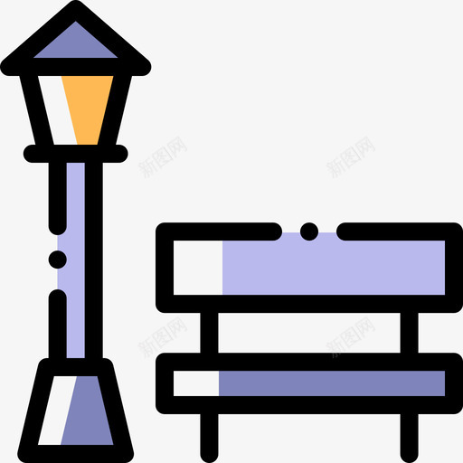 城市城市公园7颜色省略图标svg_新图网 https://ixintu.com 城市 城市公园7 颜色省略