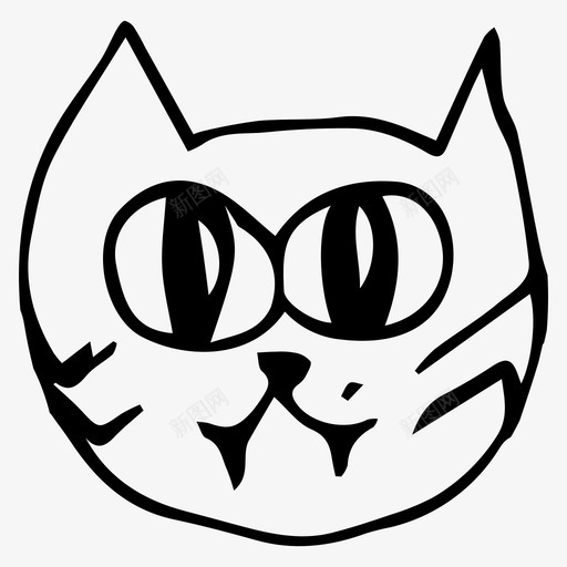 猫表情符号五图标svg_新图网 https://ixintu.com 五 猫 表情符号