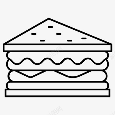 三明治晚餐吃图标图标