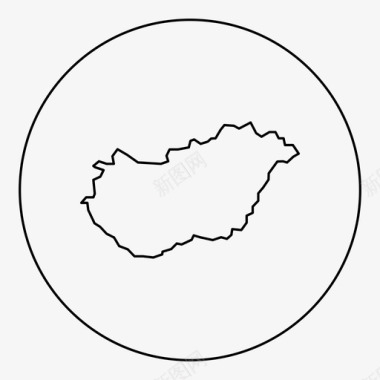 匈牙利布达佩斯地理地图匈牙利图标图标