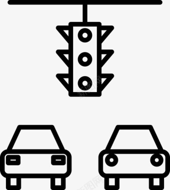 汽车道路信号交通图标图标