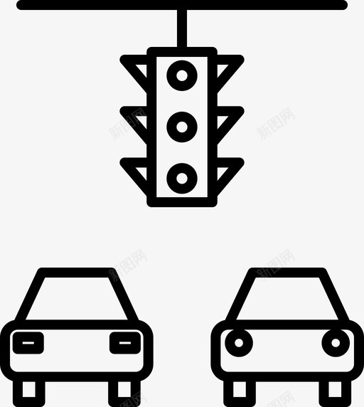 汽车道路信号交通图标svg_新图网 https://ixintu.com 交通 信号 信号灯 控制 汽车 红绿灯 道路