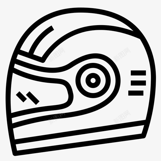 头盔摩托车防护图标svg_新图网 https://ixintu.com 头盔 安全 摩托车 赛车 防护