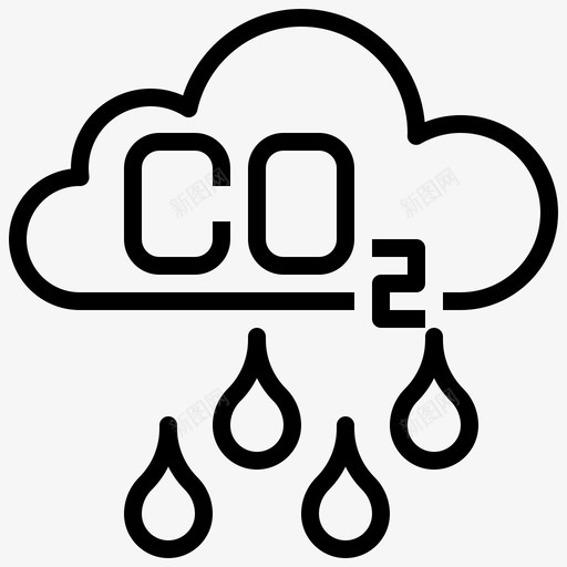 空气污染二氧化碳污染图标svg_新图网 https://ixintu.com 二氧化碳 工业 污染 电力 电子 空气污染 能源