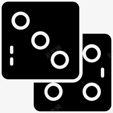 骰子赌场骰子立方体图标图标