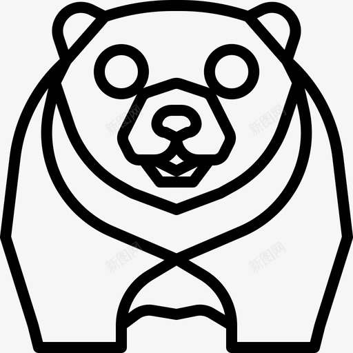 熊动物灰熊图标svg_新图网 https://ixintu.com 动物 哺乳动物 灰熊