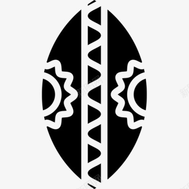 盾非洲符号2雕文图标图标