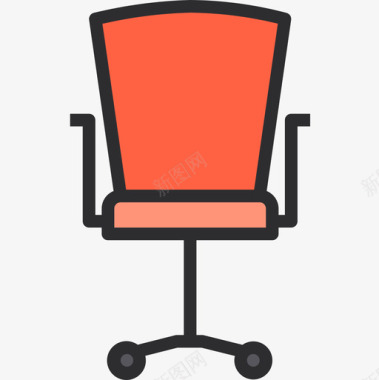桌椅会议3线性颜色图标图标