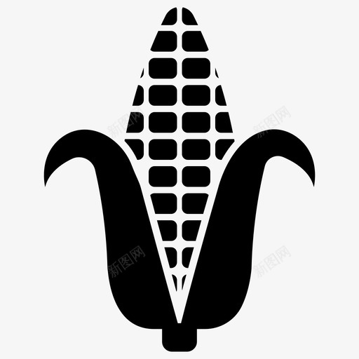 玉米芯减肥食品自然饮食图标svg_新图网 https://ixintu.com 减肥食品 有机农业固体图标包 沙拉 玉米芯 自然饮食 蔬菜
