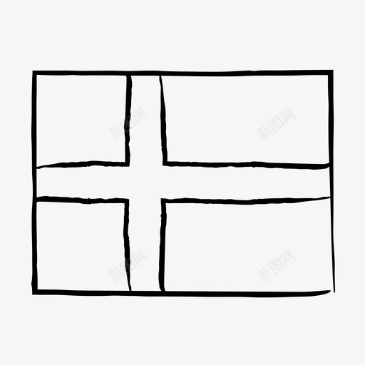 丹麦国旗国旗素描手绘国旗图标svg_新图网 https://ixintu.com 世界 丹麦 国旗 手绘 素描