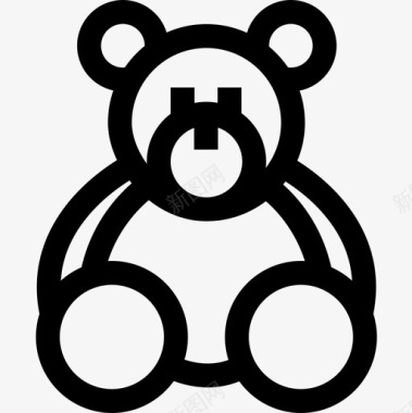 泰迪熊儿童玩具7直线型图标图标