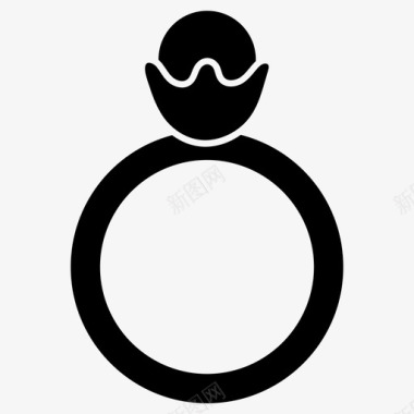 戒指订婚时尚图标图标