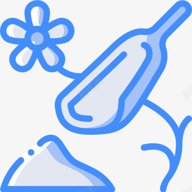 粉末植物4蓝色图标图标