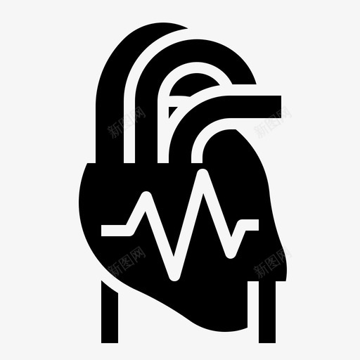 生命体征心脏医疗图标svg_新图网 https://ixintu.com 健康和医院固体 医疗 心脏 生命体征 监测 脉搏