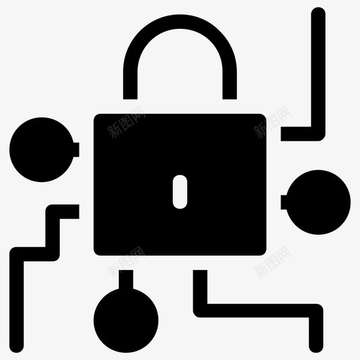 加密数字加密电子锁图标svg_新图网 https://ixintu.com 保护 加密 数字加密 生物计量符号图标 电子锁 网络安全
