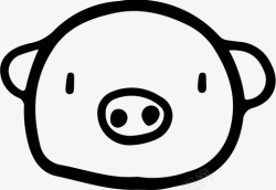 动物脸猪动物可爱图标高清图片