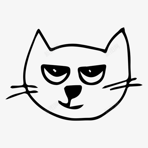 猫表情符号五图标svg_新图网 https://ixintu.com 符号 表情