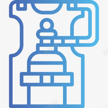 氧气罐钓鱼21梯度图标图标