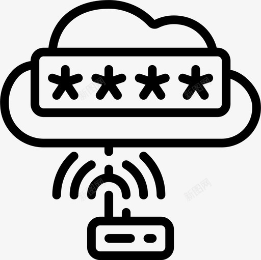 Wifi网络安全13线性图标svg_新图网 https://ixintu.com Wifi 线性 网络安全