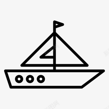 船游轮旅行图标图标