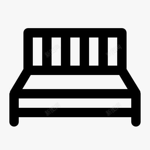 经典床床家具图标svg_新图网 https://ixintu.com 家具 床垫 睡眠 经典 轮廓