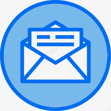 邮件界面按钮6蓝色图标图标