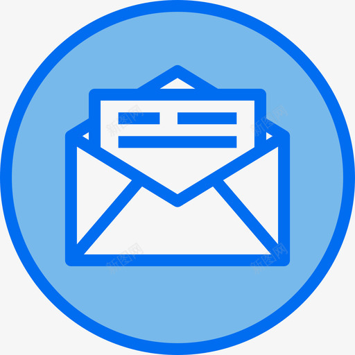 邮件界面按钮6蓝色图标svg_新图网 https://ixintu.com 按钮 界面 蓝色 邮件
