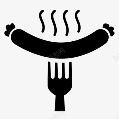香肠吃的食物图标图标